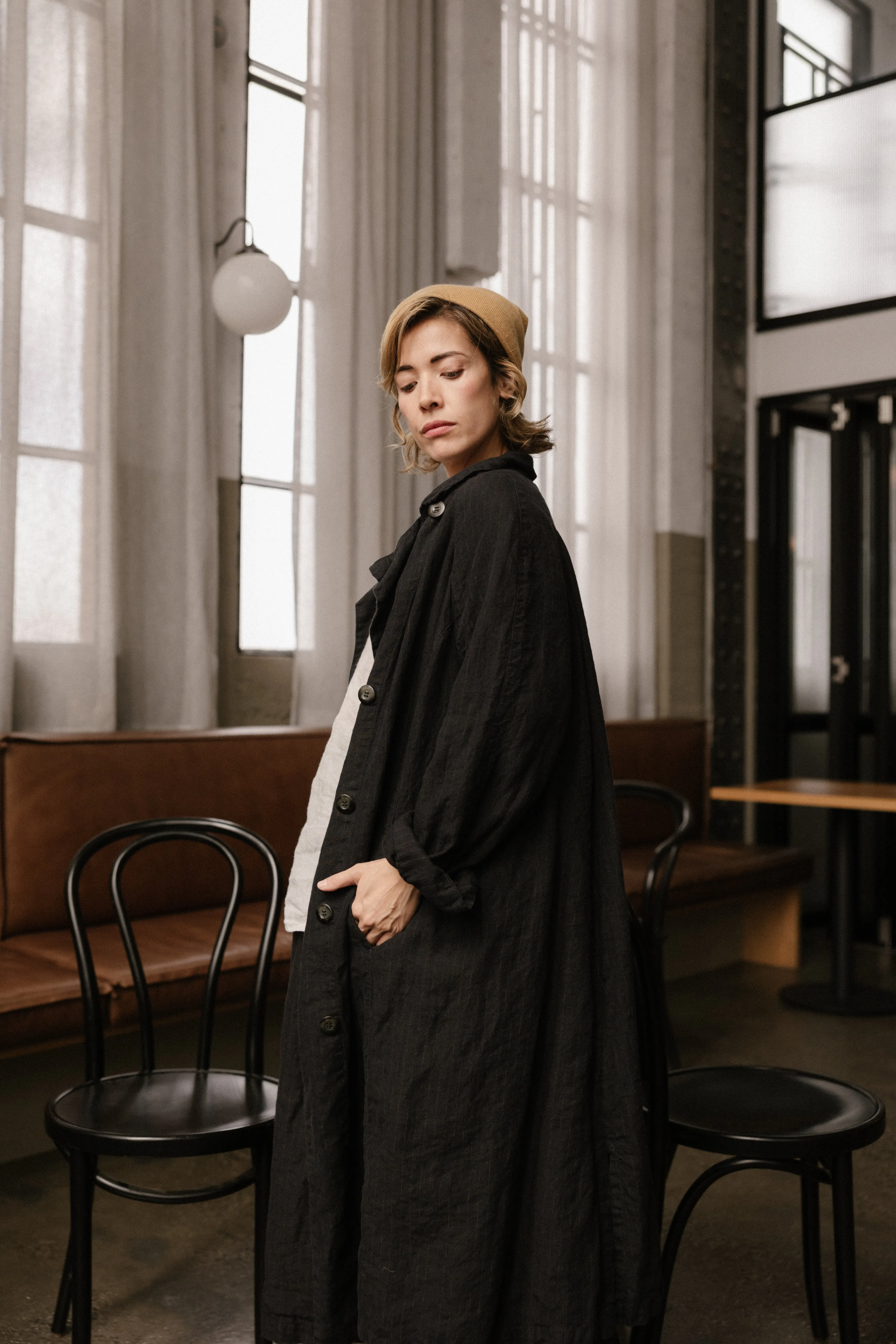 1915 Unisex Duster Jacket - Thick Linen