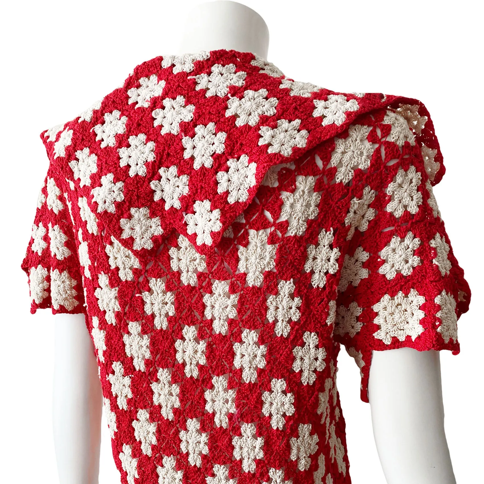 1930s Art Deco Hand-Crocheted Duster