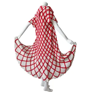 1930s Art Deco Hand-Crocheted Duster