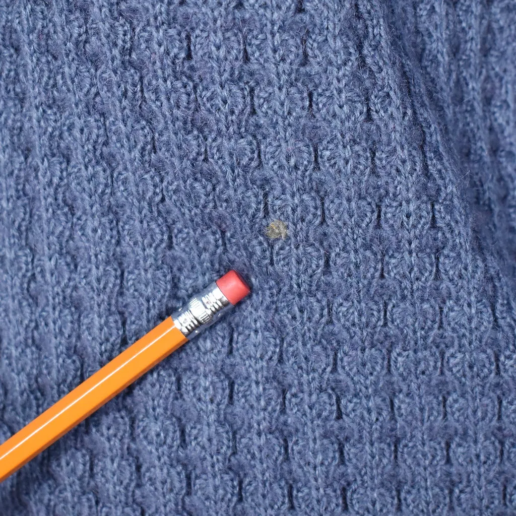 1980s Vintage Blue Textured Sweater