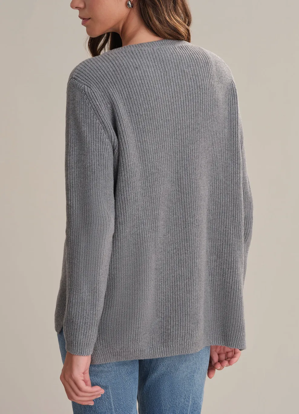 525 AMERICA EMMA CREWNECK SHAKER SWEATER
