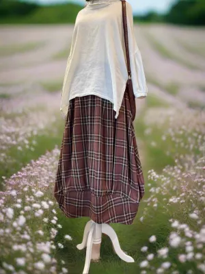 #5470 Tulip skirt tartan
