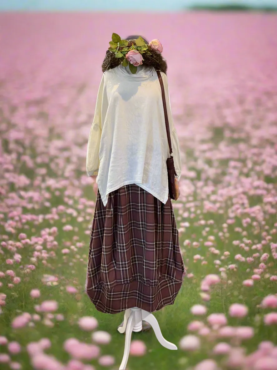 #5470 Tulip skirt tartan