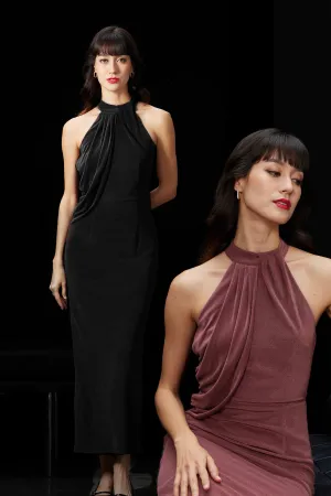 ACETATE BLEND KNITTED COCKTAIL DRESS