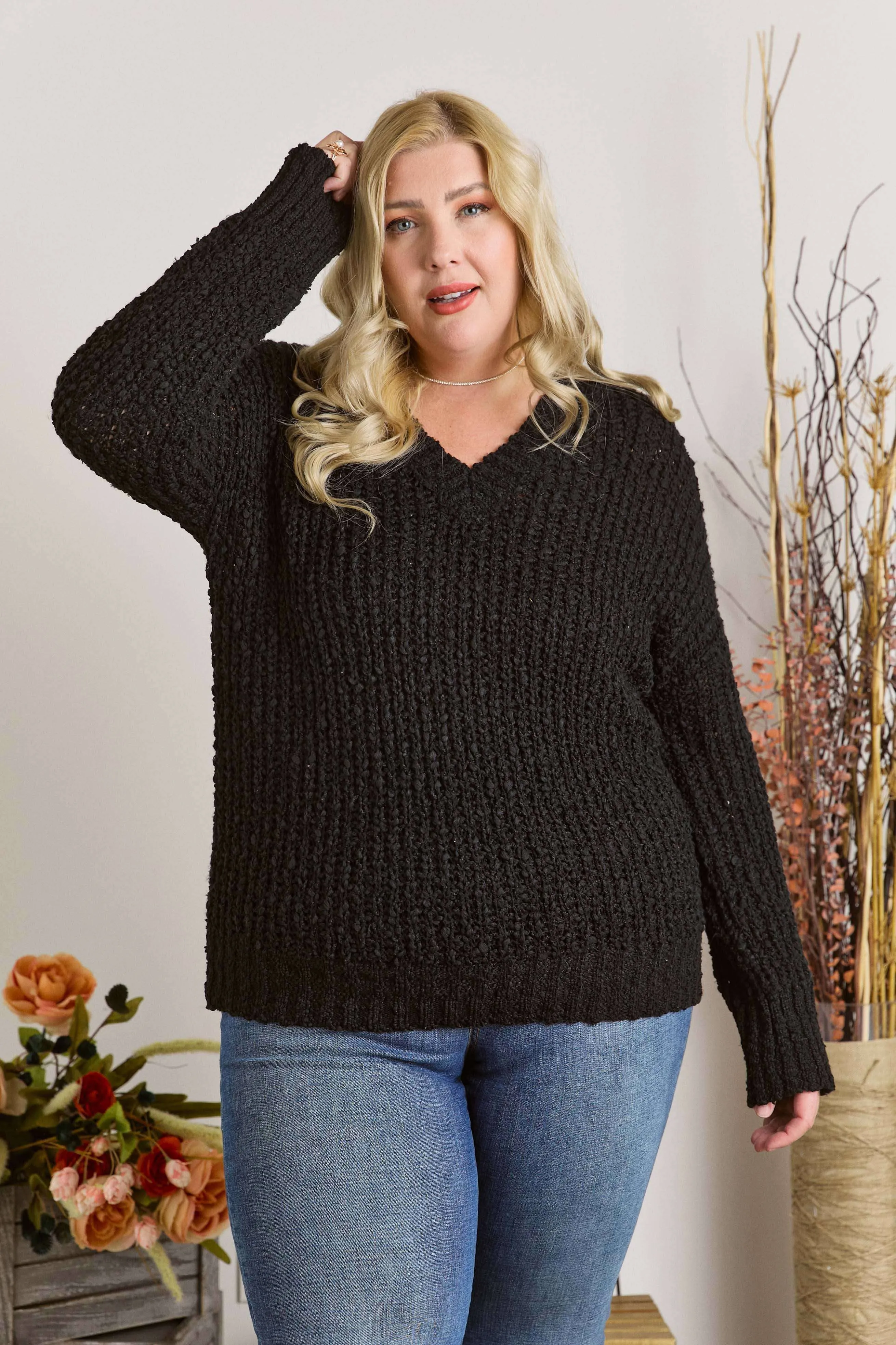 Adora Reg/Plus Chunky Knit Sweater