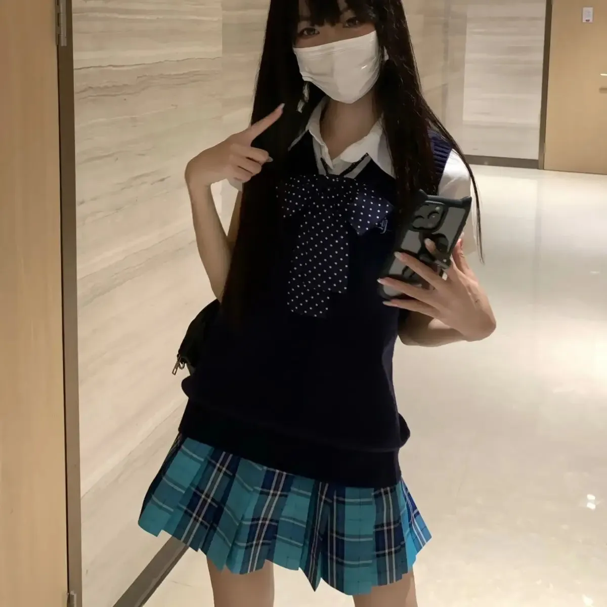 ADVBRIDGE  -  Plaid Pleated Skirts Girls All-match Korean Jk Skirt Uniform Japanese Jupe School Preppy A Line Mini Skirts