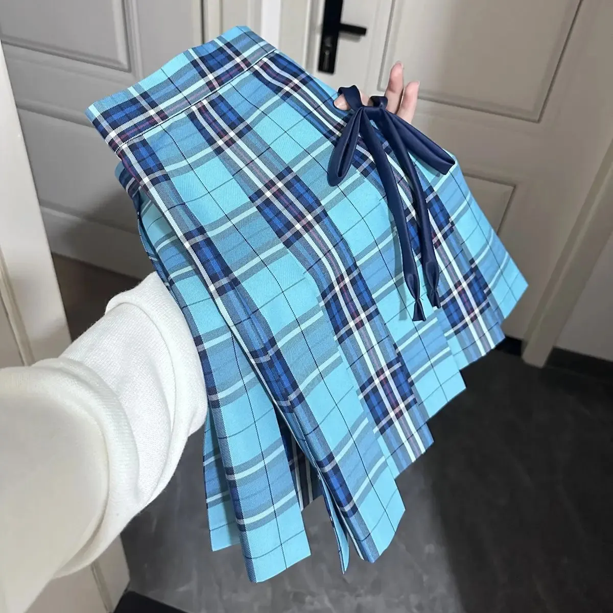 ADVBRIDGE  -  Plaid Pleated Skirts Girls All-match Korean Jk Skirt Uniform Japanese Jupe School Preppy A Line Mini Skirts