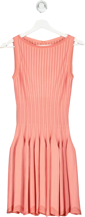 ALAIA Orange Scalloped Hem Skater Dress UK 8