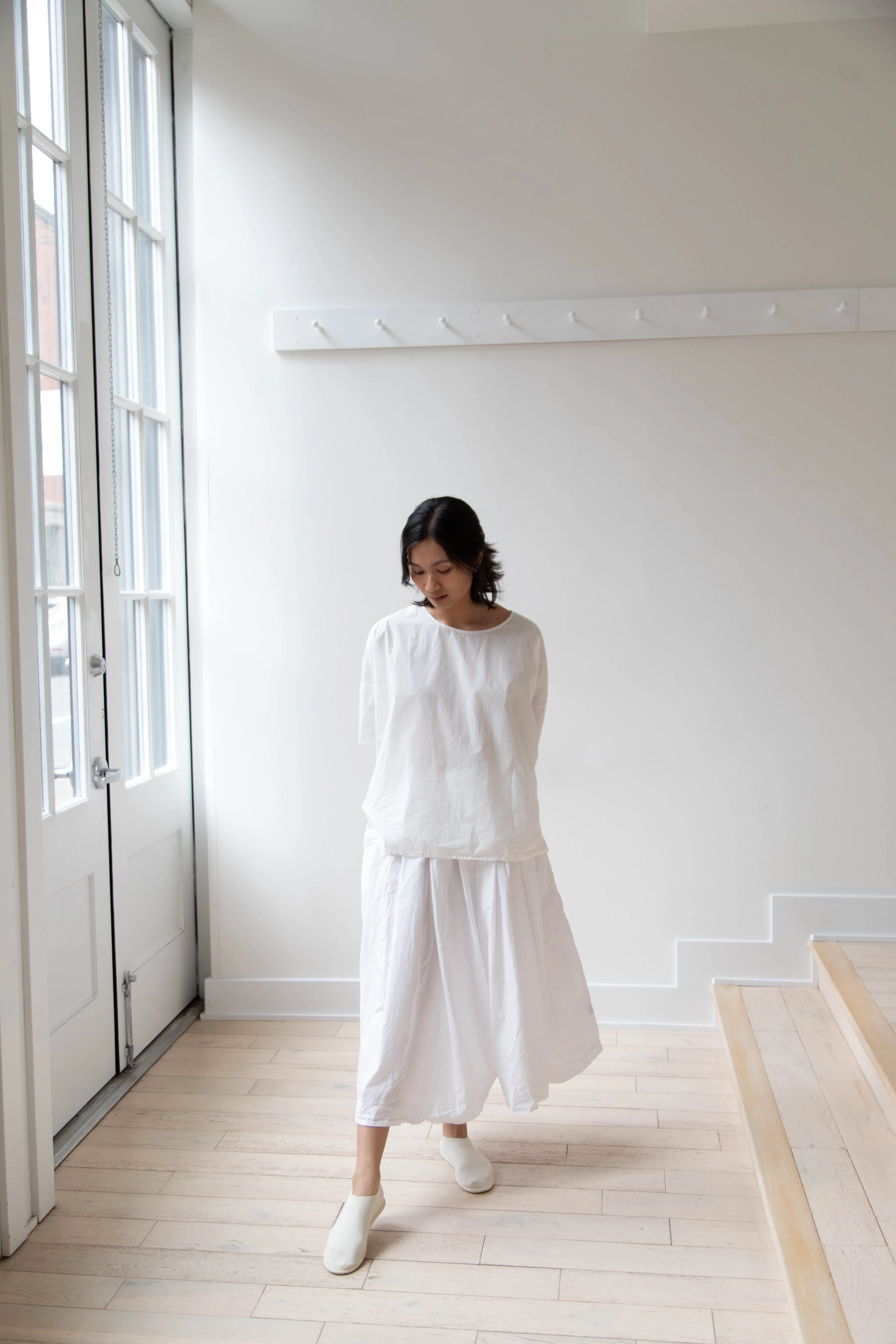 Album di Famiglia | Pleated Long Skirt TC in Milk