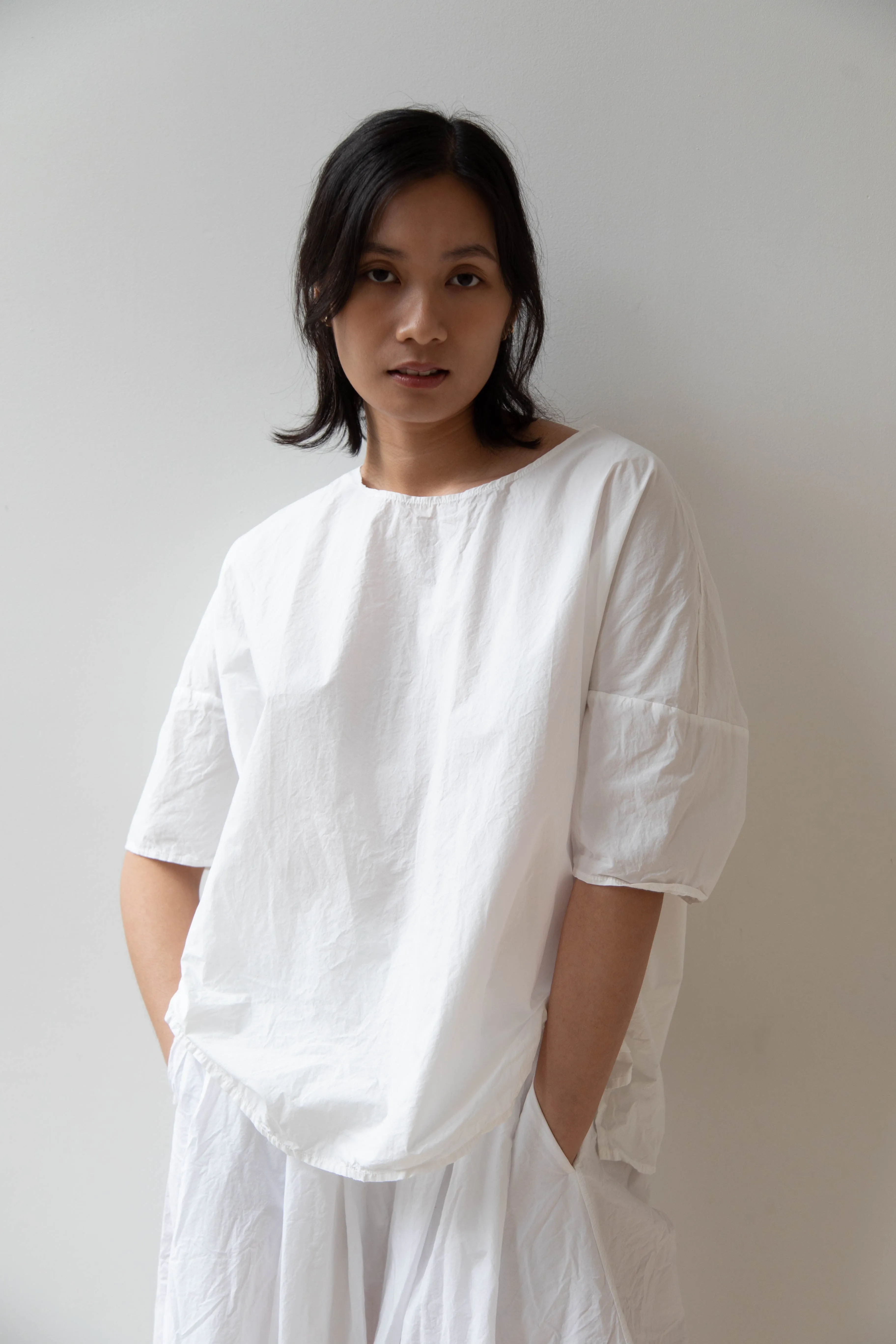 Album di Famiglia | Pleated Long Skirt TC in Milk