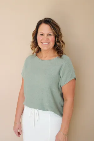 ASHLIE KNIT SWEATER TEE