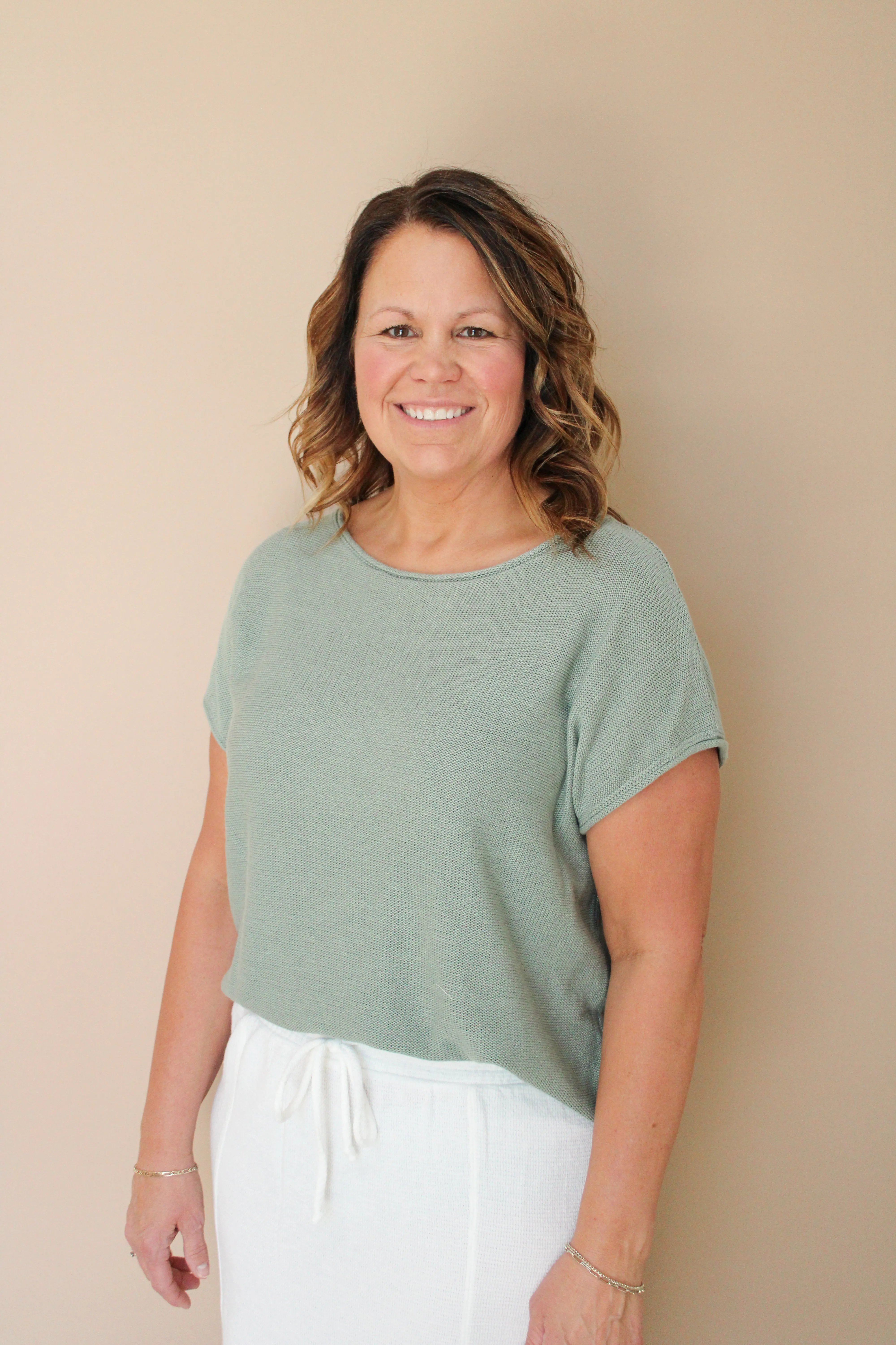 ASHLIE KNIT SWEATER TEE