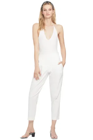 ATM Micro Modal Rib Halter Bodysuit (White)