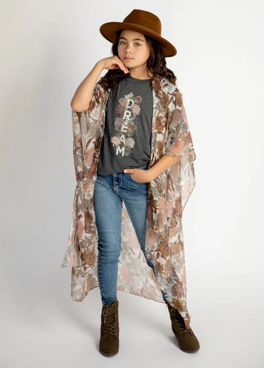 Avalon Duster in Ecru Floral