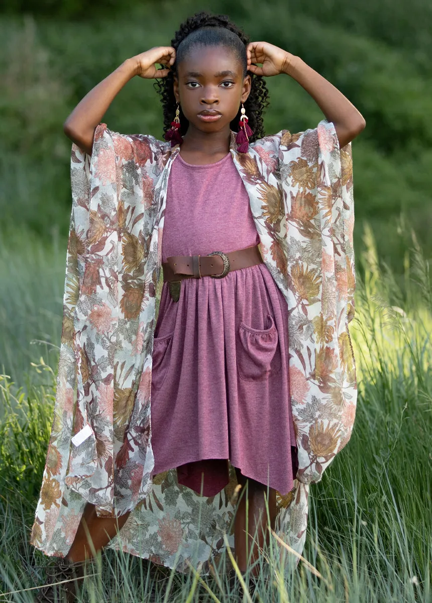 Avalon Duster in Ecru Floral