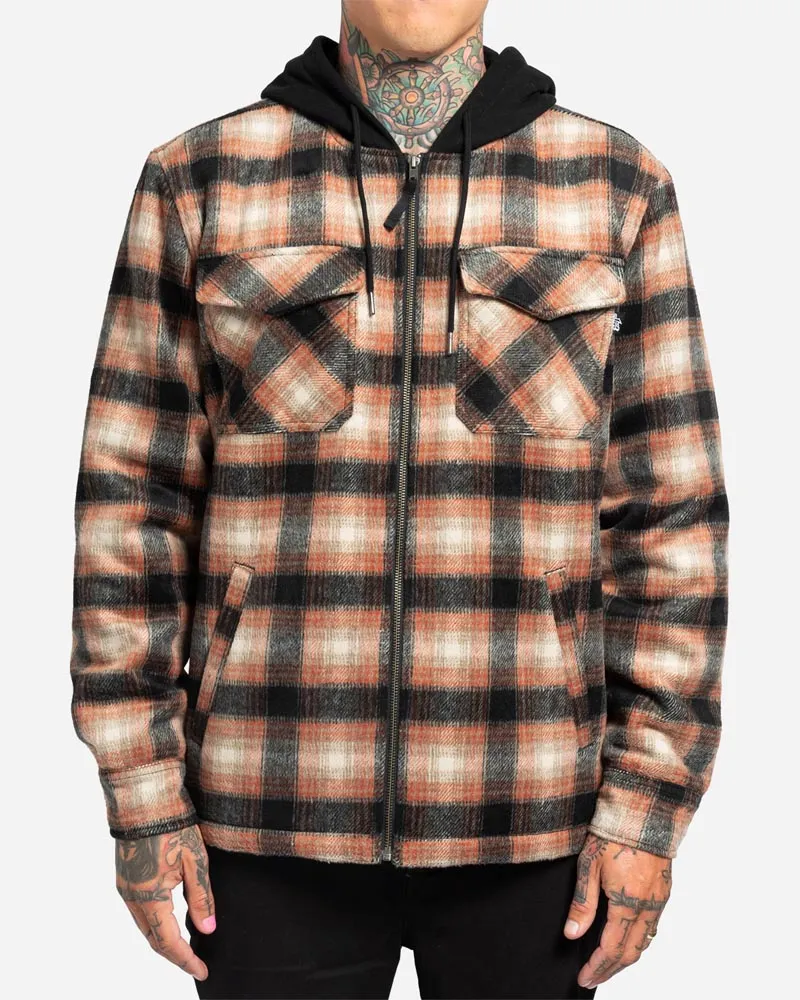Avenue Flannel Jacket Faded Red