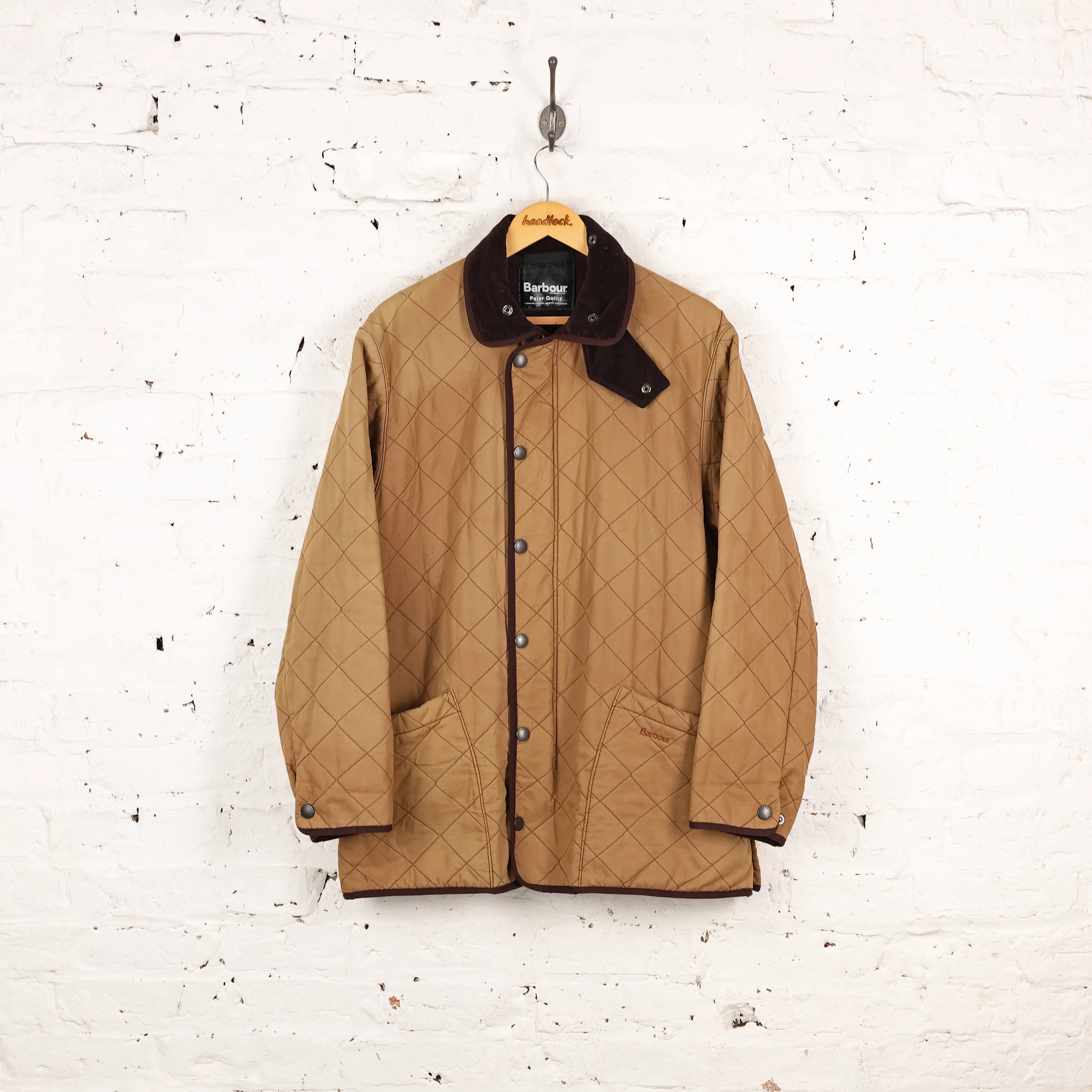Barbour Fleece Lined Polar Quilt Jacket - Brown - L