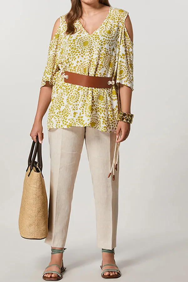 BARRE CUPRO AND VISCOSE TOP