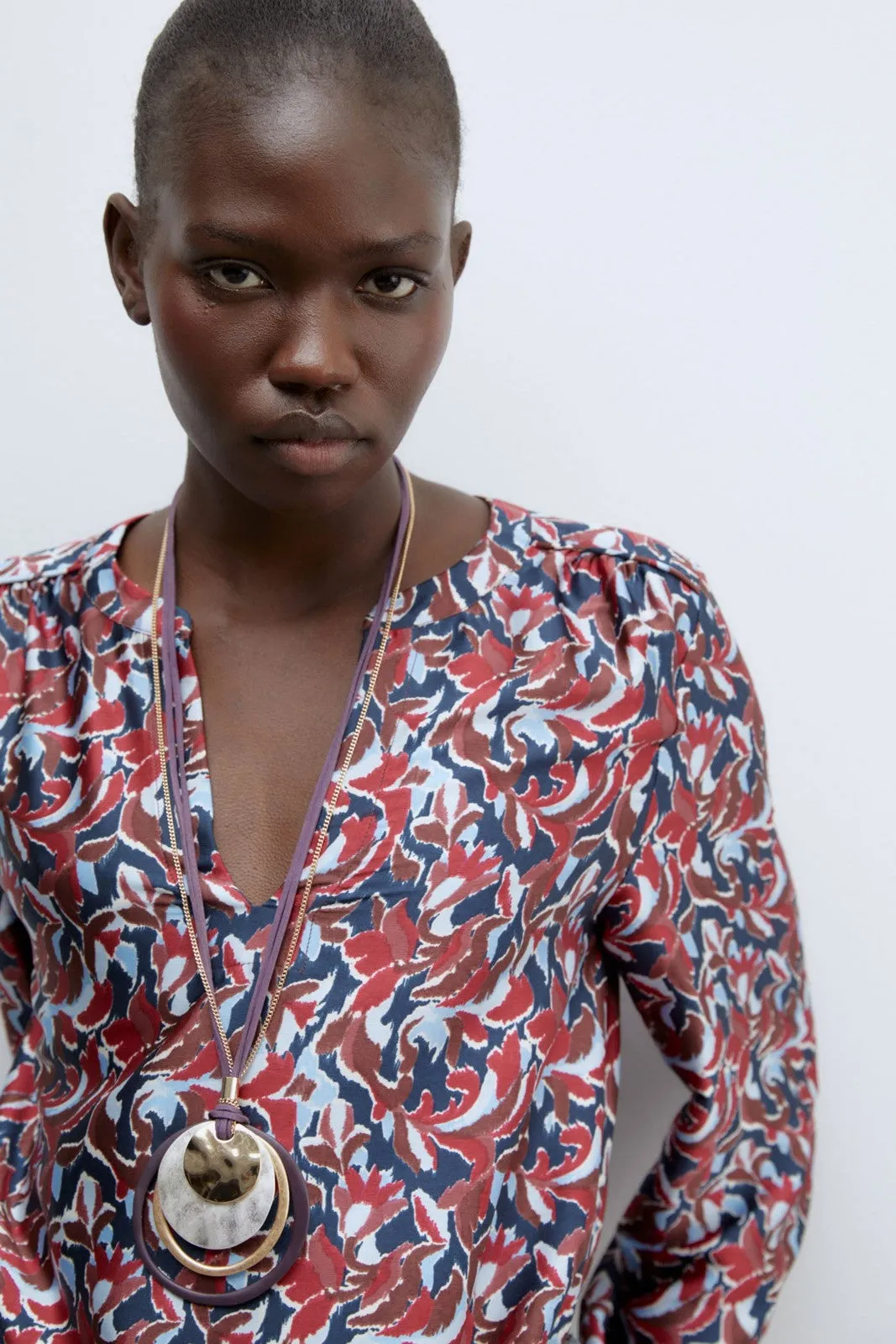 Basic long-sleeved top - Blue Acid