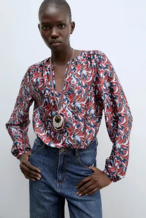Basic long-sleeved top - Blue Acid