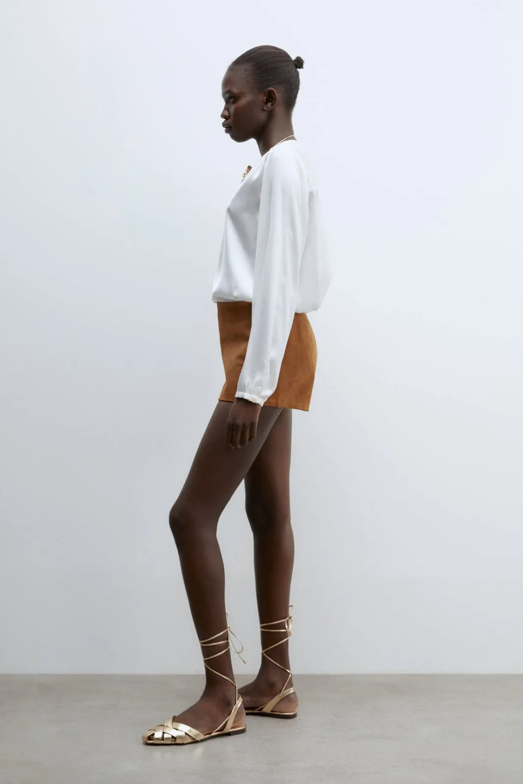 Basic long-sleeved top - White