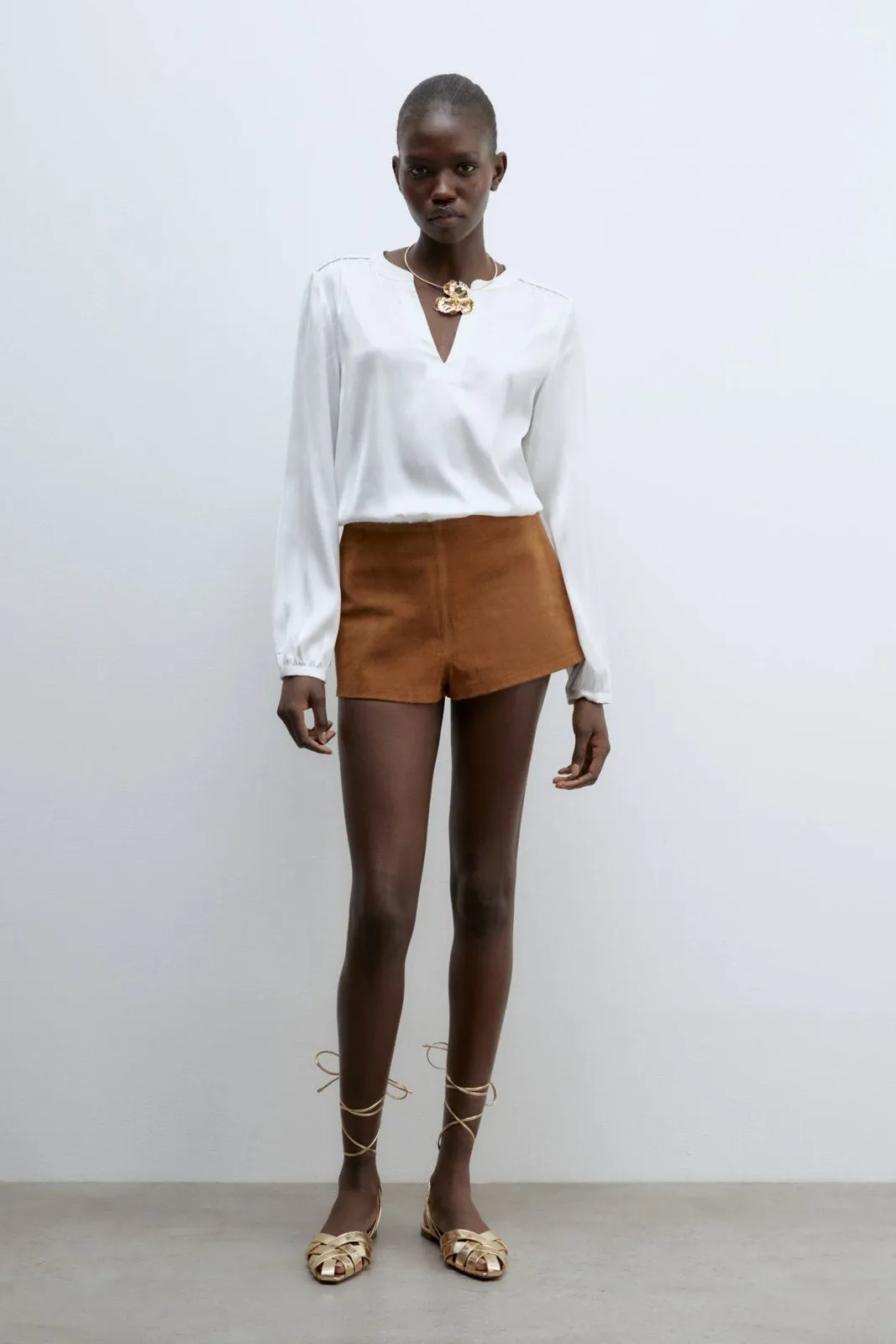 Basic long-sleeved top - White