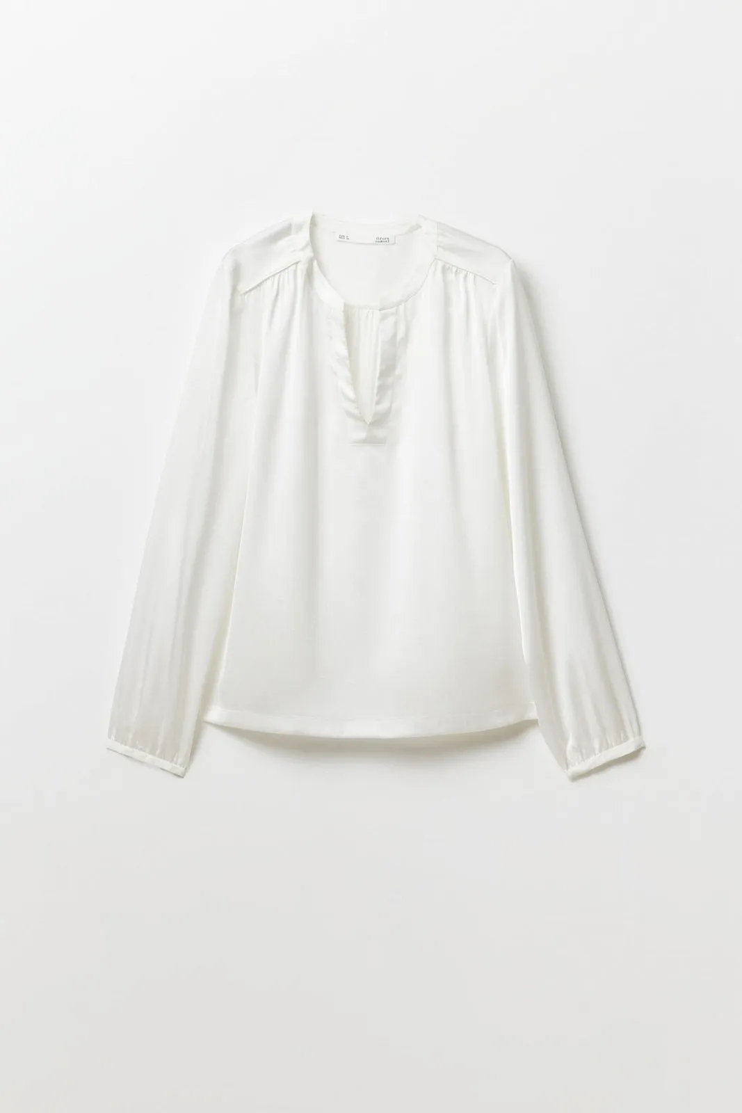 Basic long-sleeved top - White