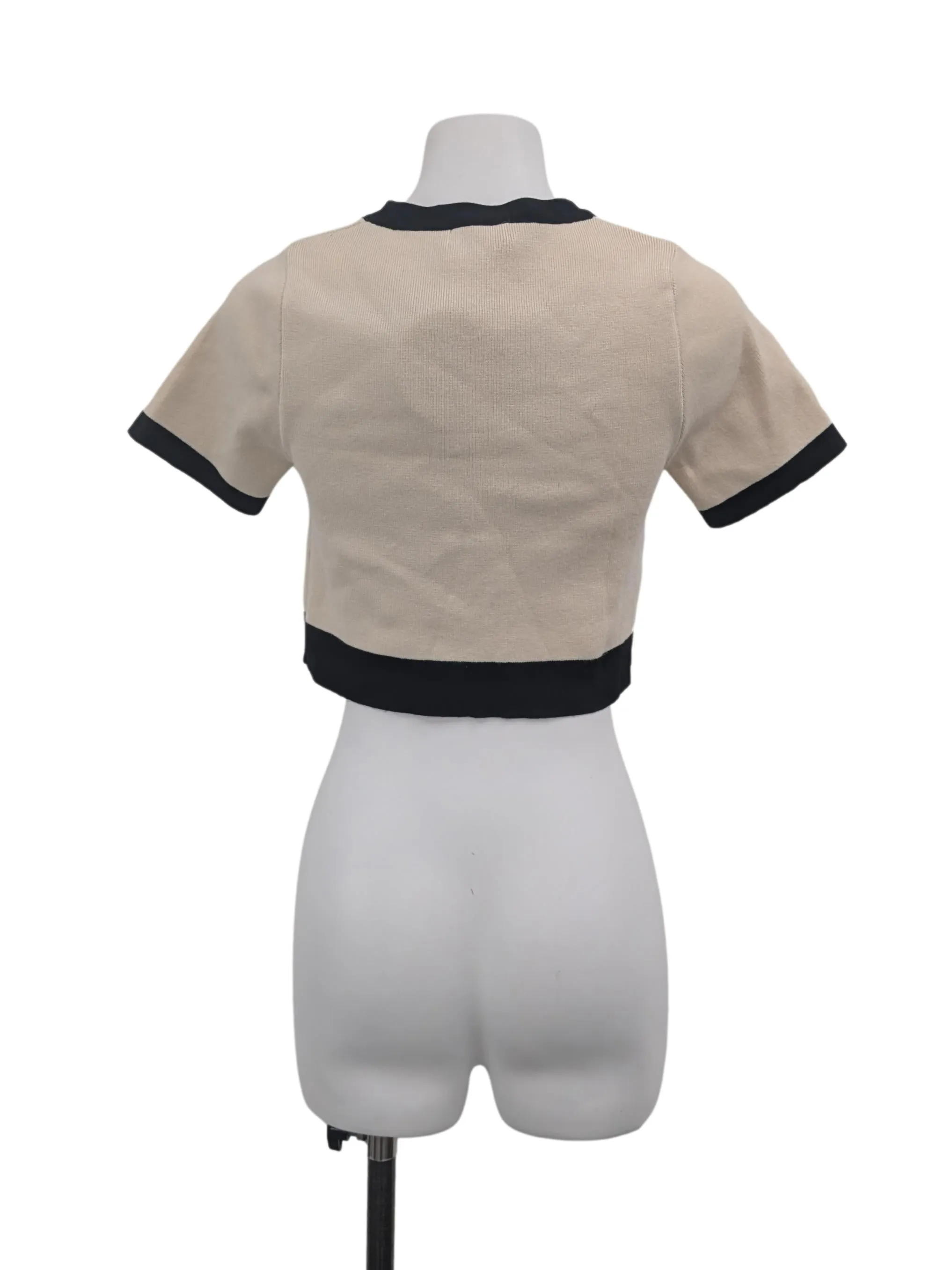 Beige Round Neck Blouse