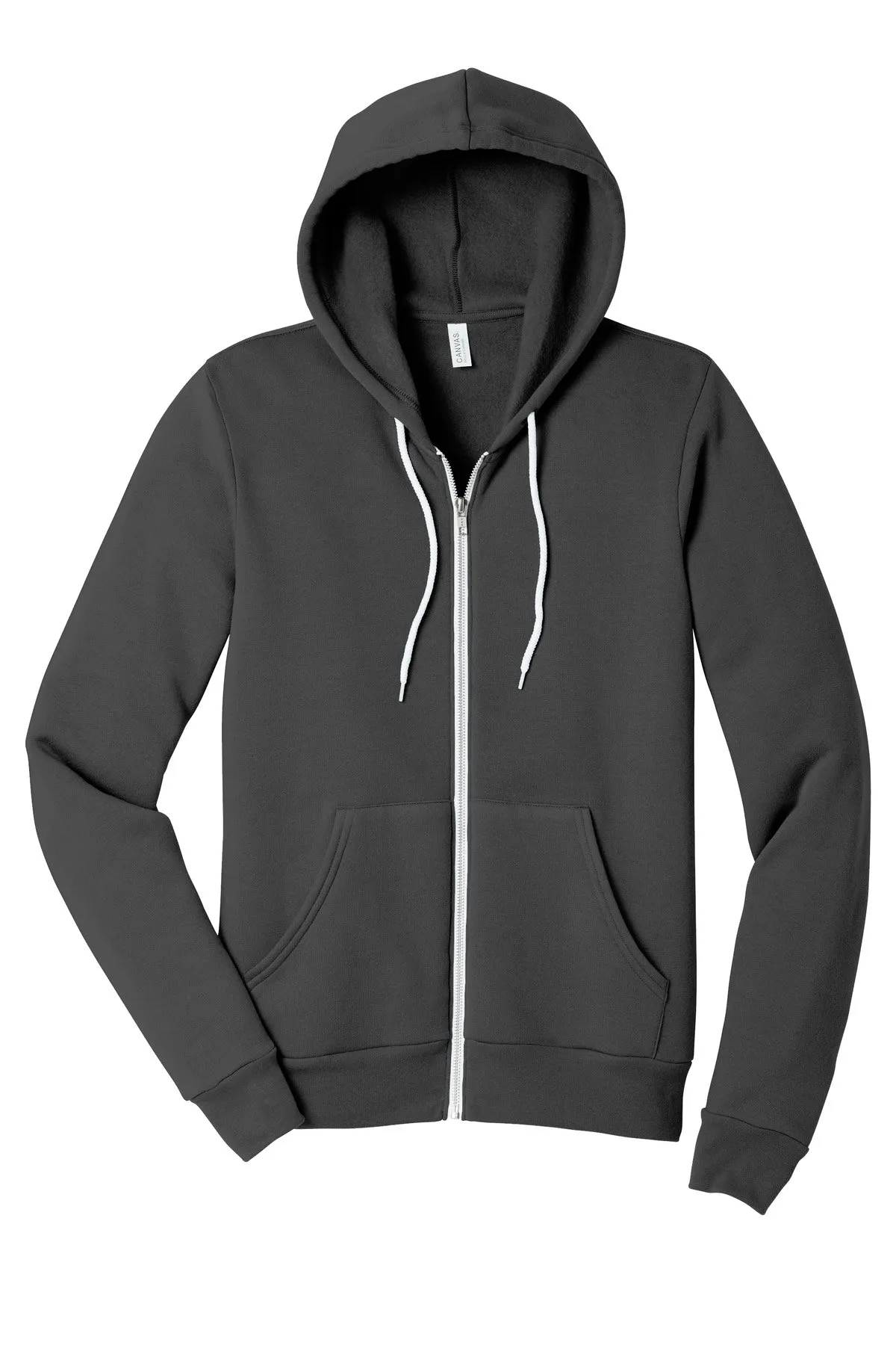 BELLA CANVAS  Unisex Sponge Fleece Full-Zip Hoodie. BC3739 Asphalt