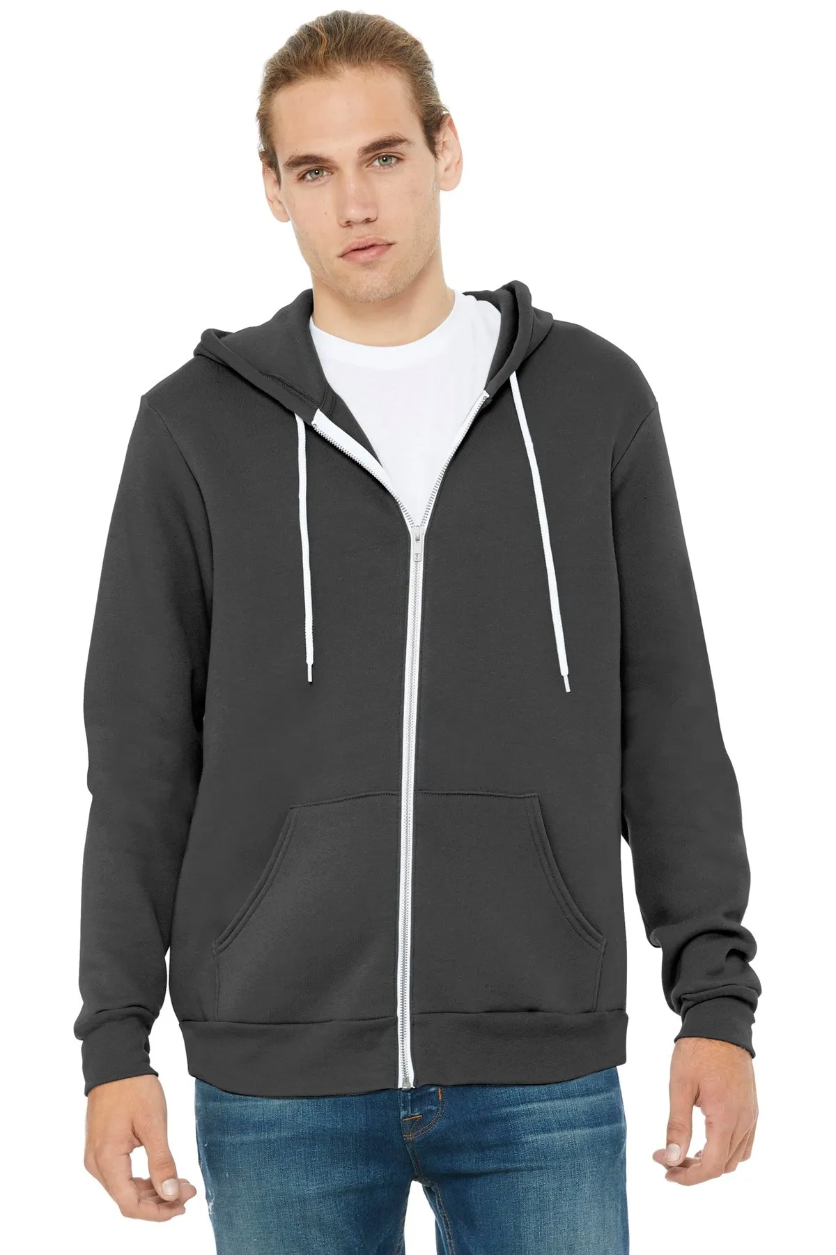 BELLA CANVAS  Unisex Sponge Fleece Full-Zip Hoodie. BC3739 Asphalt