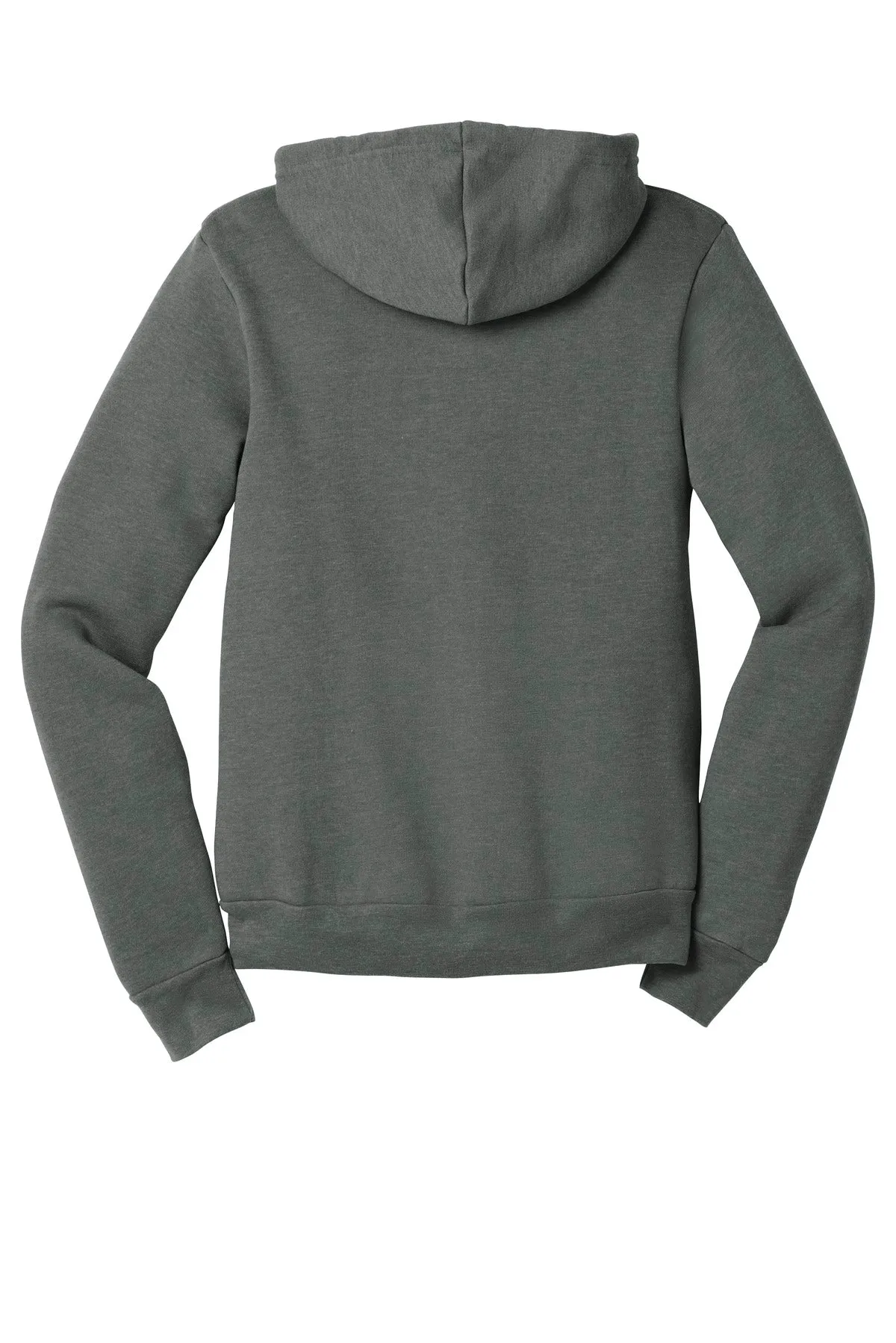 BELLA CANVAS  Unisex Sponge Fleece Full-Zip Hoodie. BC3739 Deep Heather