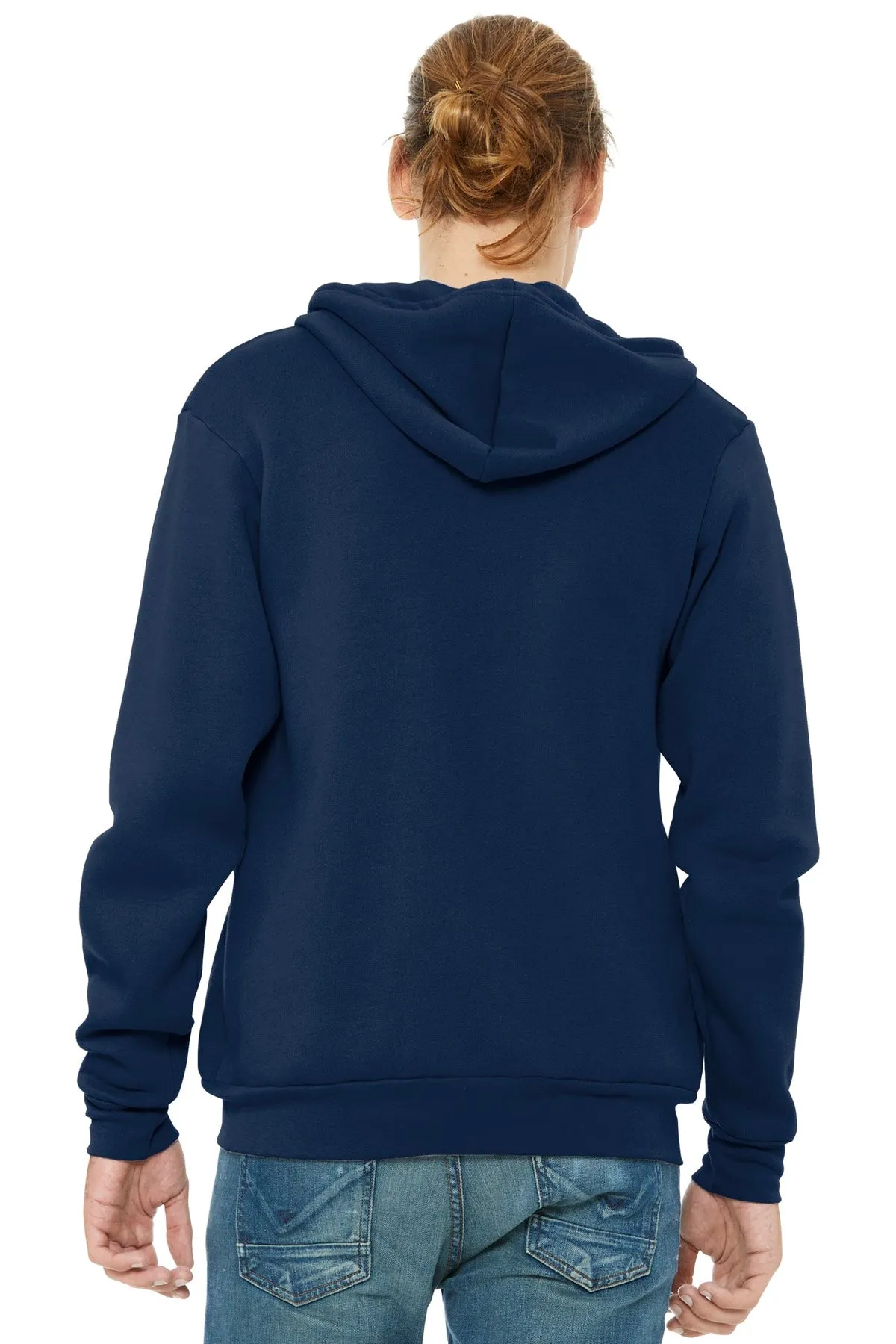 BELLA CANVAS  Unisex Sponge Fleece Full-Zip Hoodie. BC3739 Navy