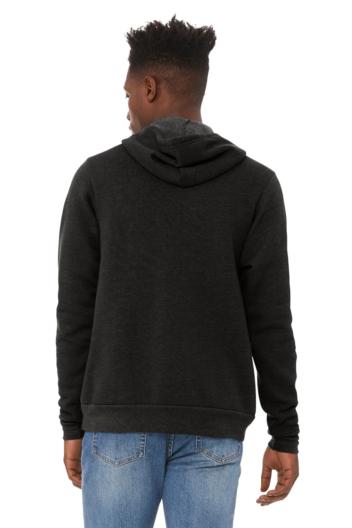 BELLA CANVAS  Unisex Sponge Fleece Pullover Hoodie. BC3719 Black Heather