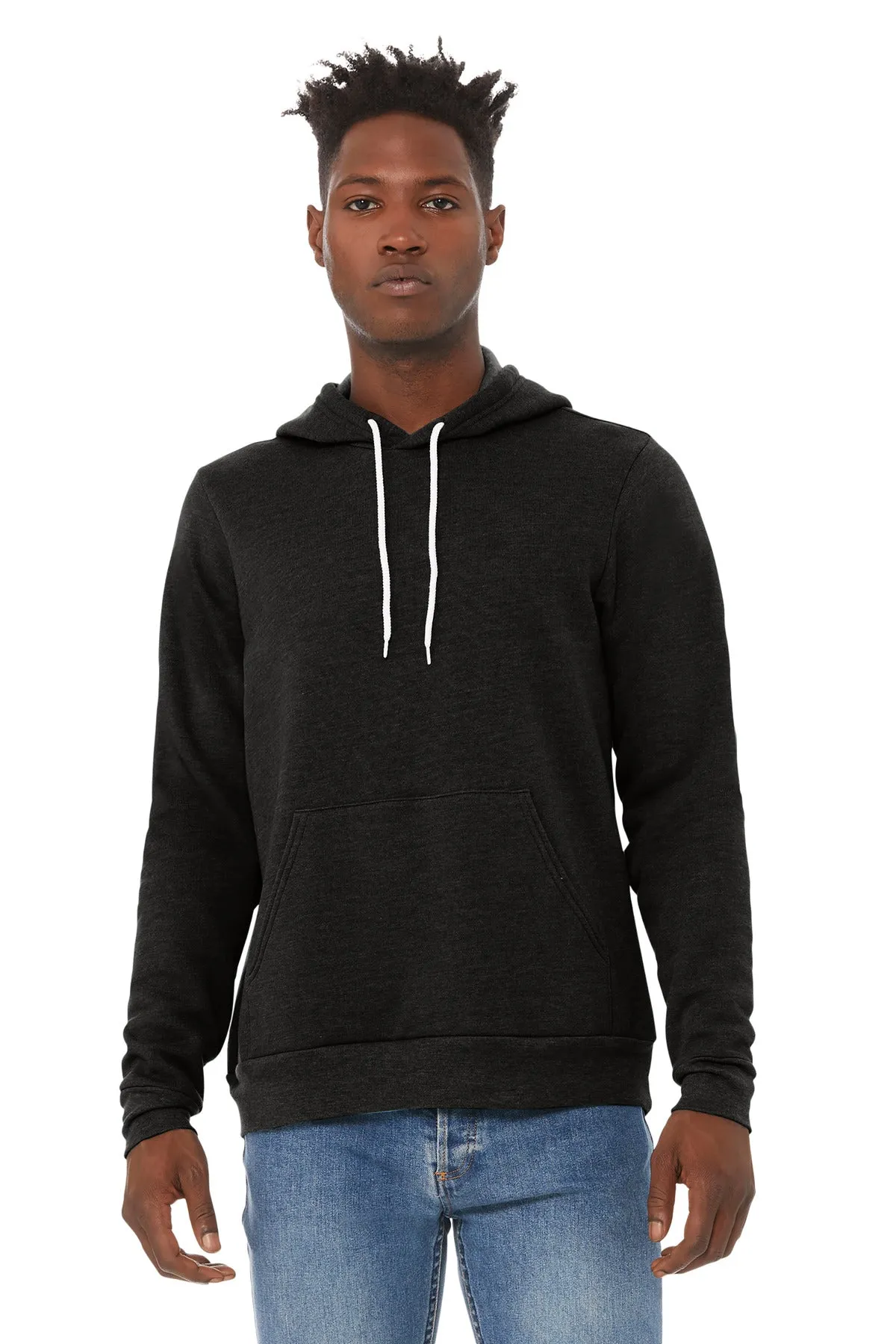BELLA CANVAS  Unisex Sponge Fleece Pullover Hoodie. BC3719 Black Heather