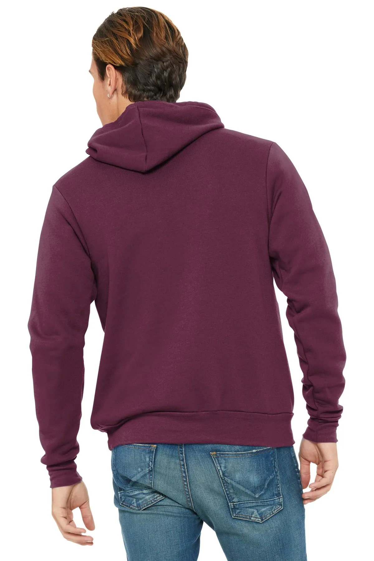 BELLA CANVAS  Unisex Sponge Fleece Pullover Hoodie. BC3719 Maroon