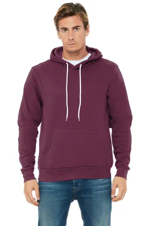 BELLA CANVAS  Unisex Sponge Fleece Pullover Hoodie. BC3719 Maroon