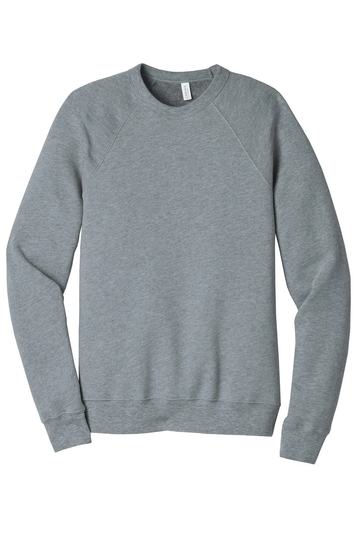 BELLA CANVAS  Unisex Sponge Fleece Raglan Sweatshirt. BC3901 Athletic Heather