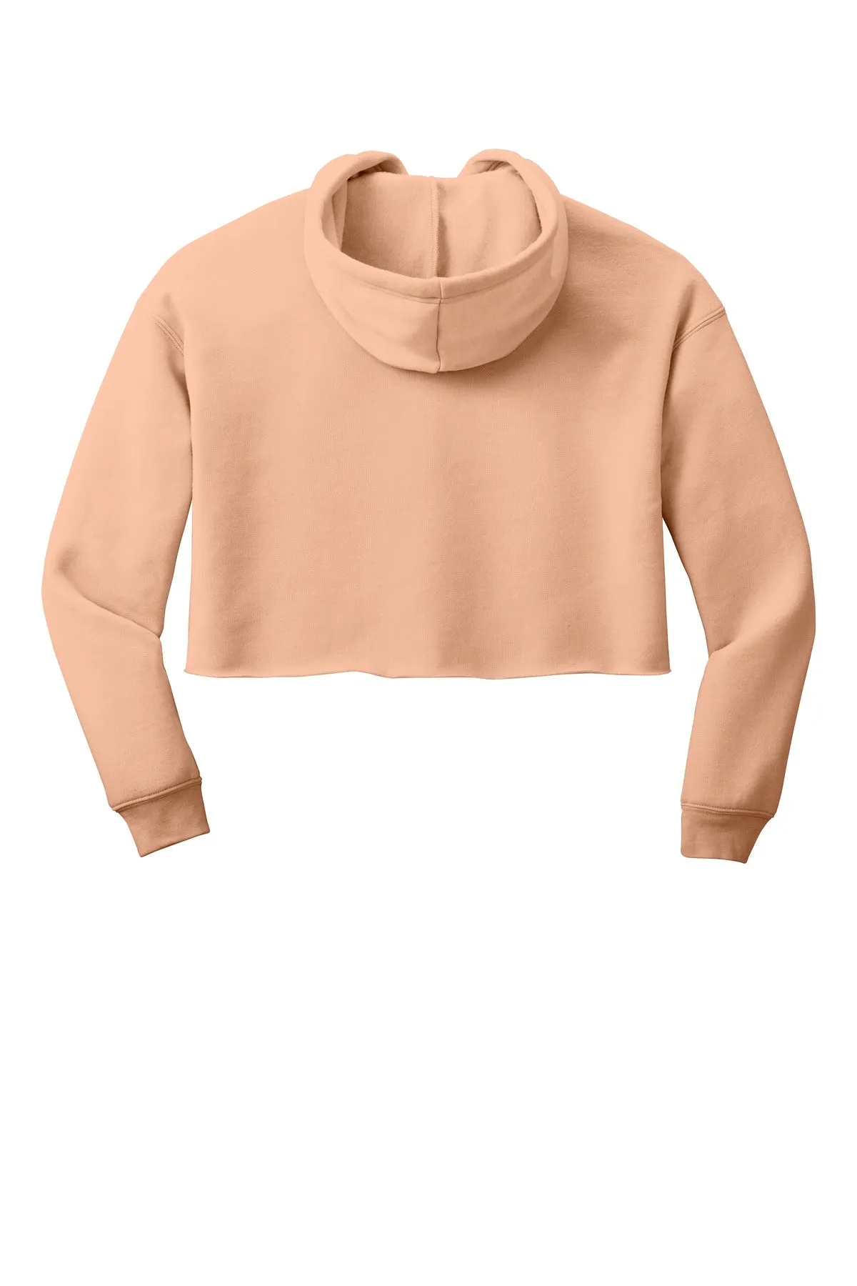 BELLA CANVAS  Women's Sponge Fleece Cropped Fleece Hoodie. BC7502 Peach