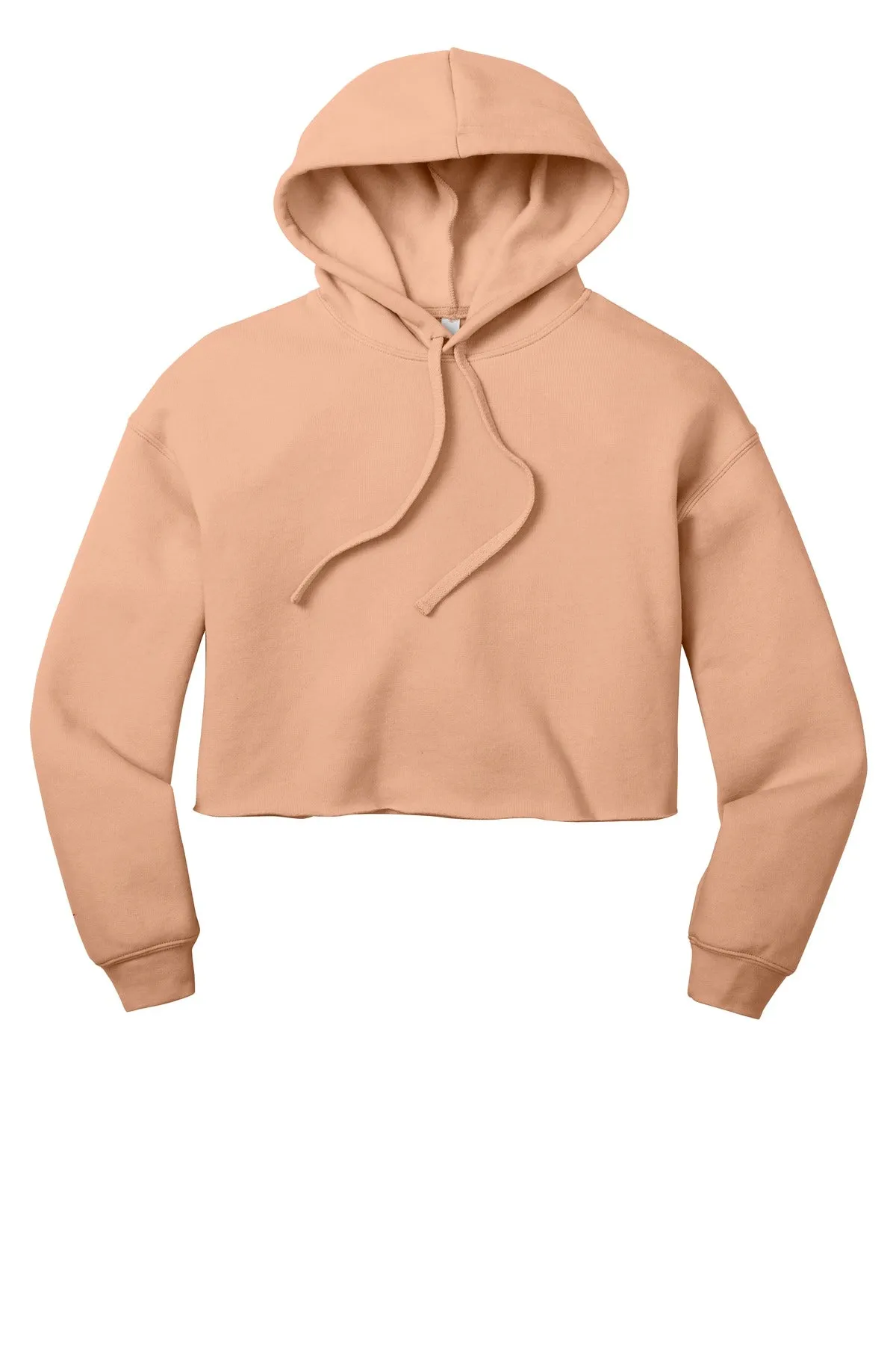BELLA CANVAS  Women's Sponge Fleece Cropped Fleece Hoodie. BC7502 Peach