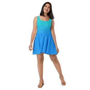 Blue Ghost Sparkle Skater Dress (Adult XS-3XL)