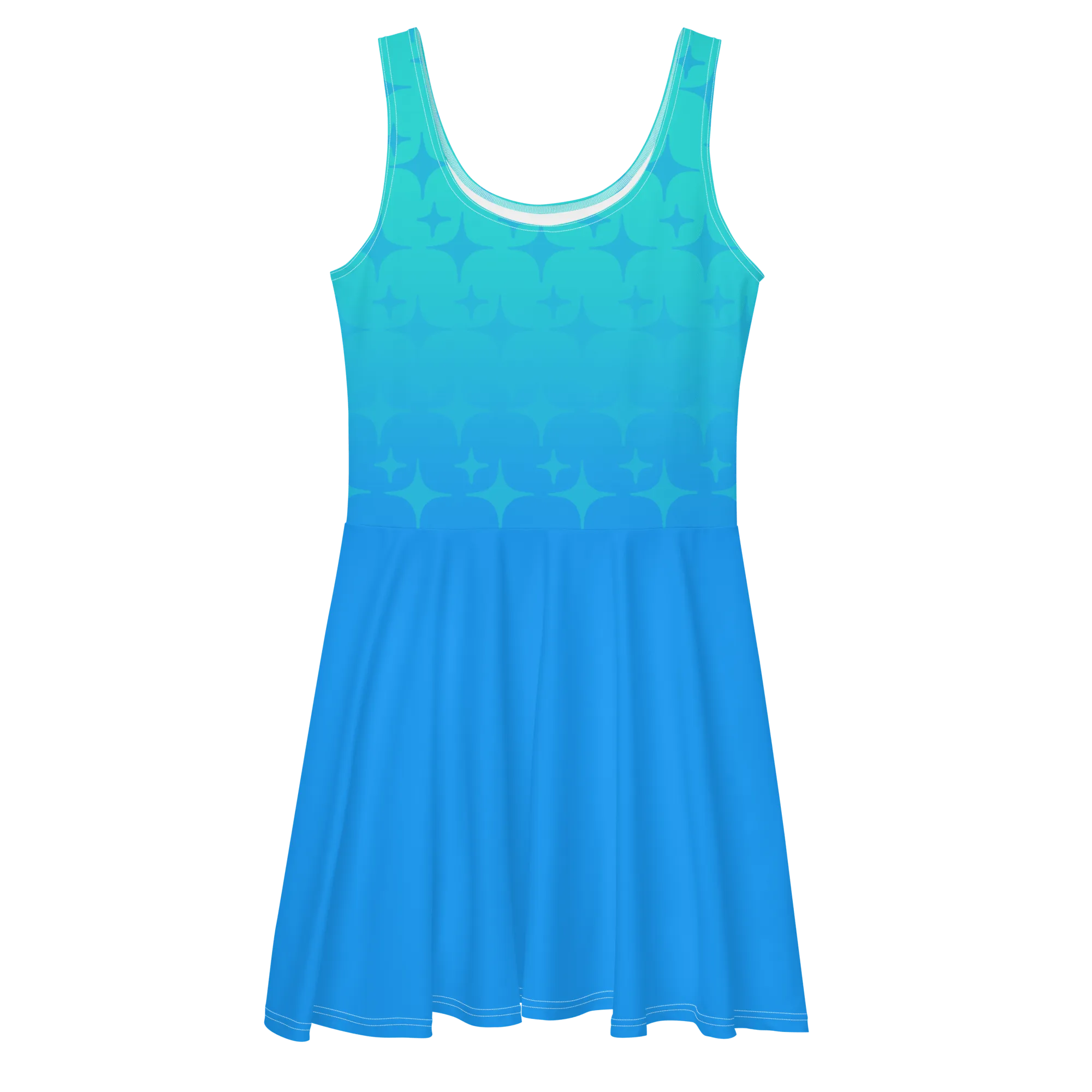 Blue Ghost Sparkle Skater Dress (Adult XS-3XL)
