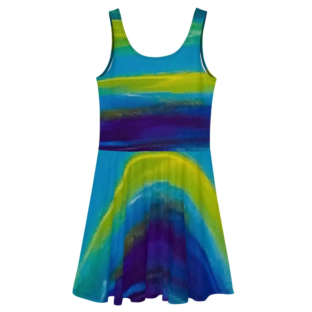 Blue Wave Skater Dress