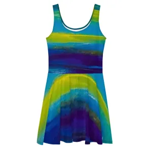 Blue Wave Skater Dress