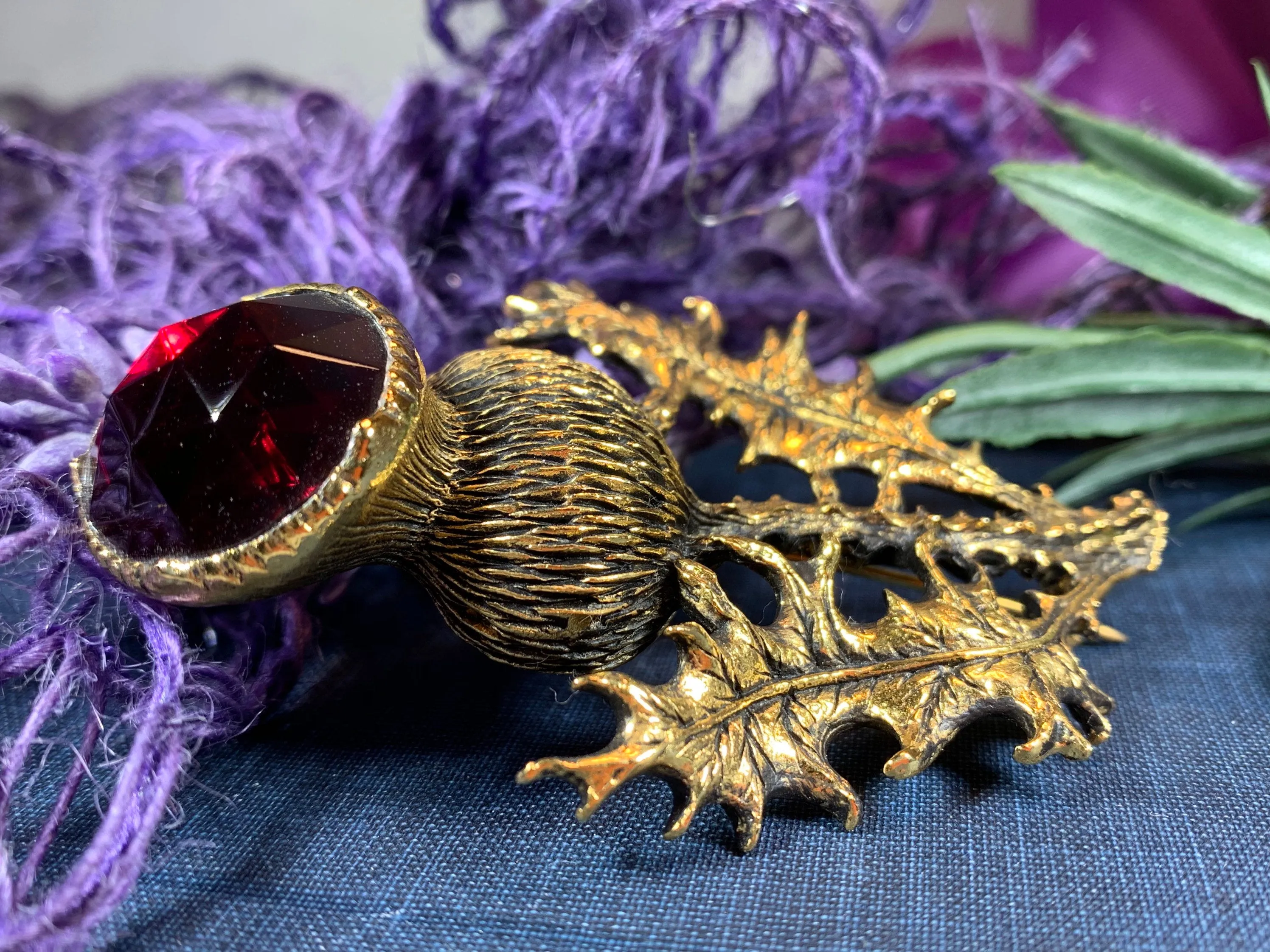 Bold Thistle Brooch