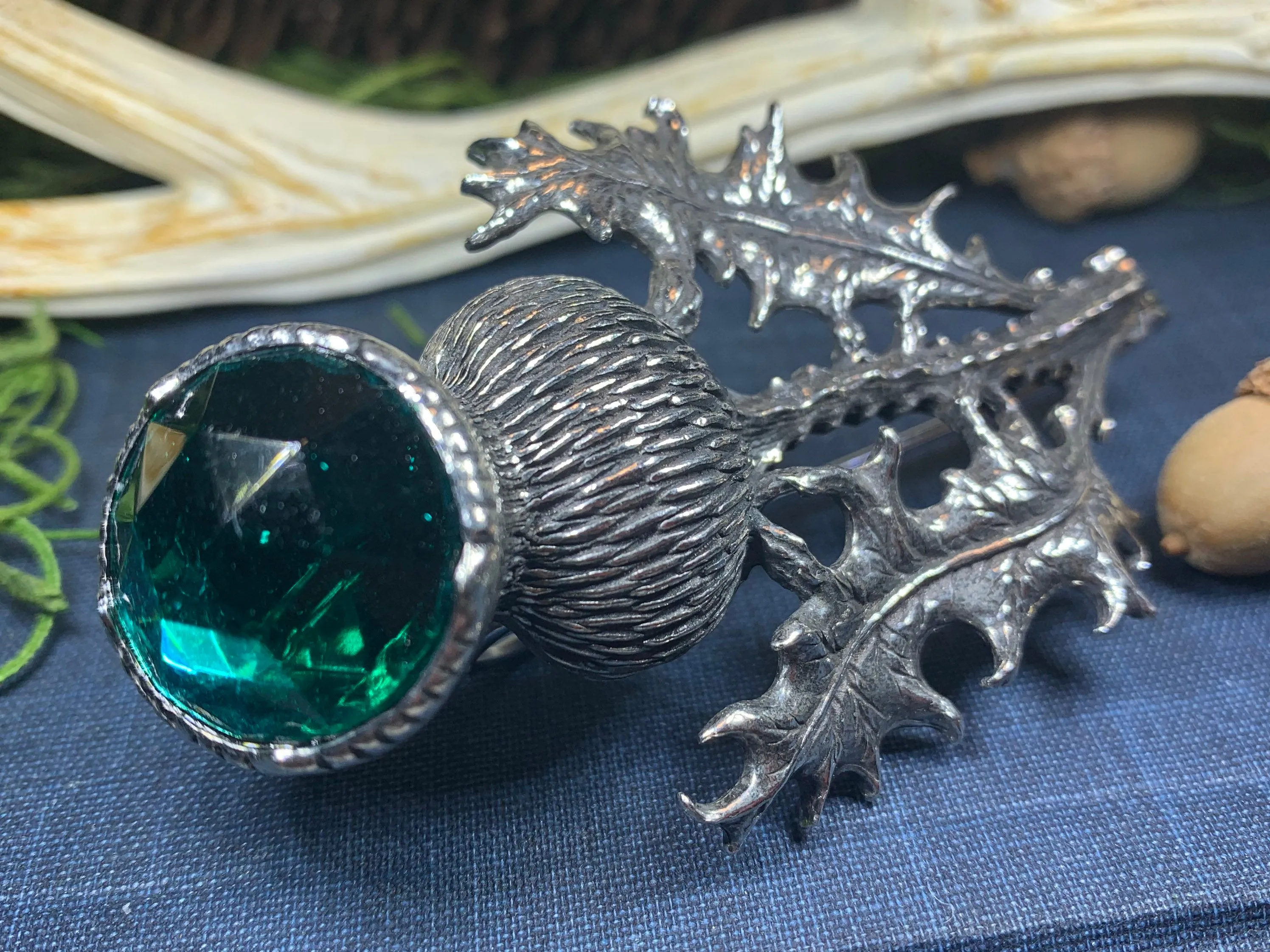 Bold Thistle Brooch