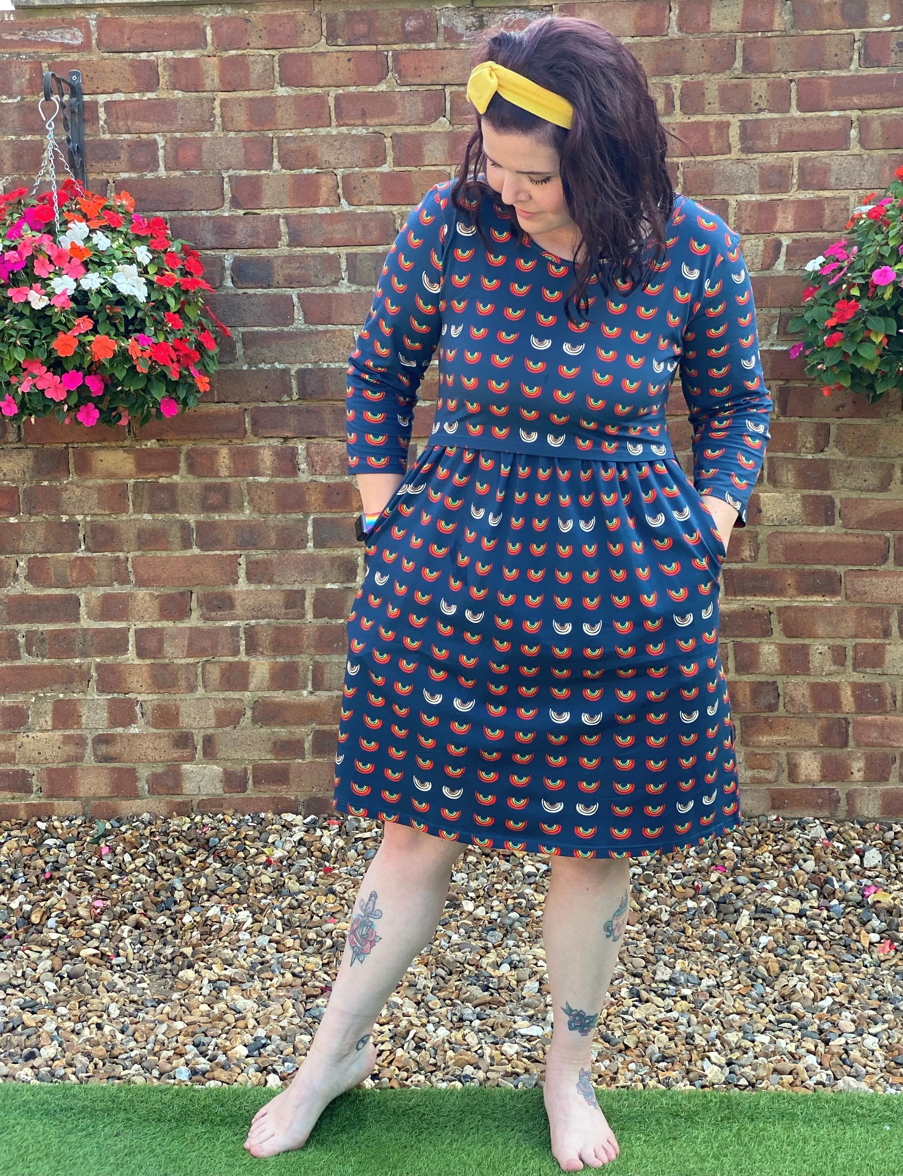 Boob Over the Rainbow Skater Dress