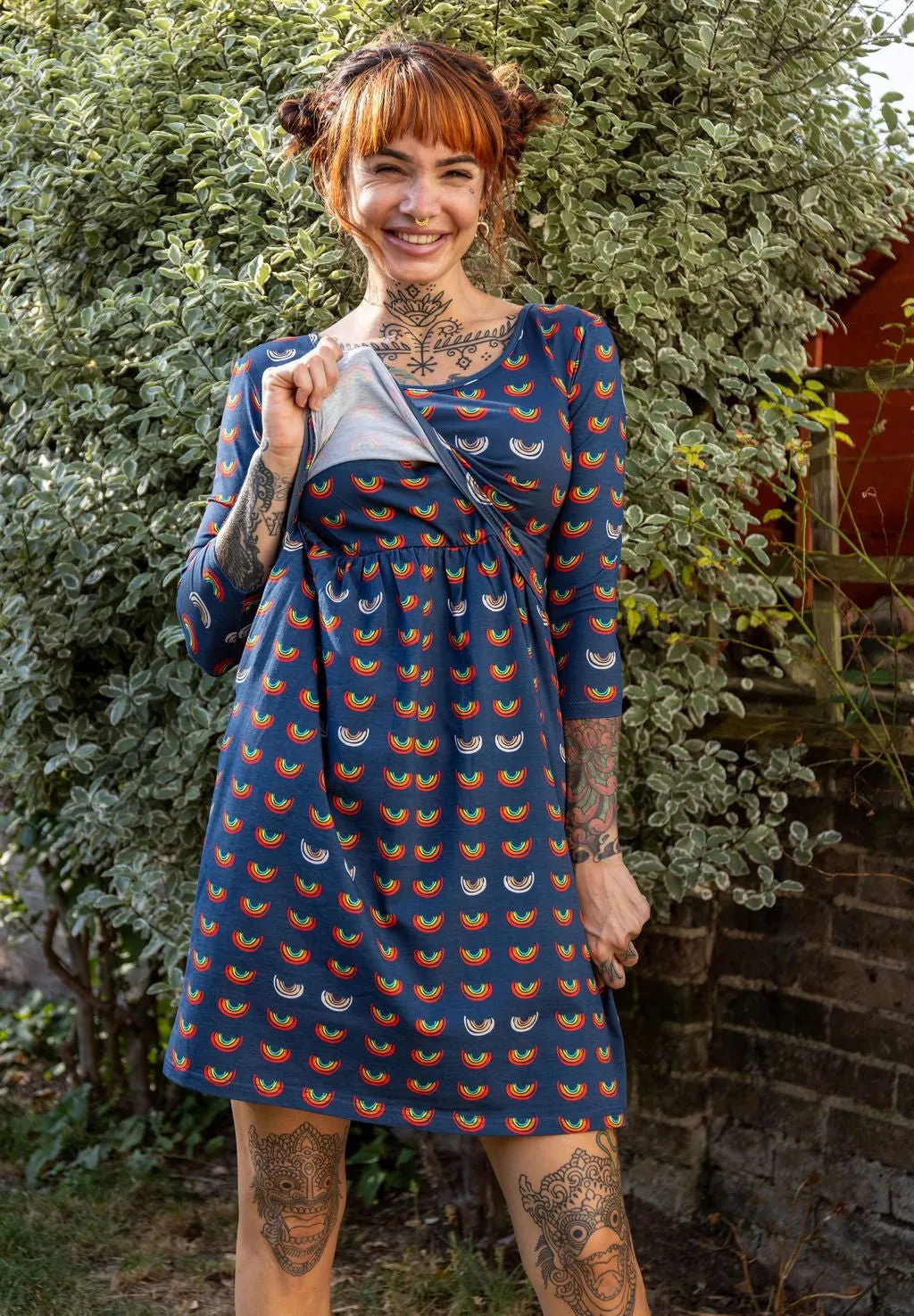 Boob Over the Rainbow Skater Dress