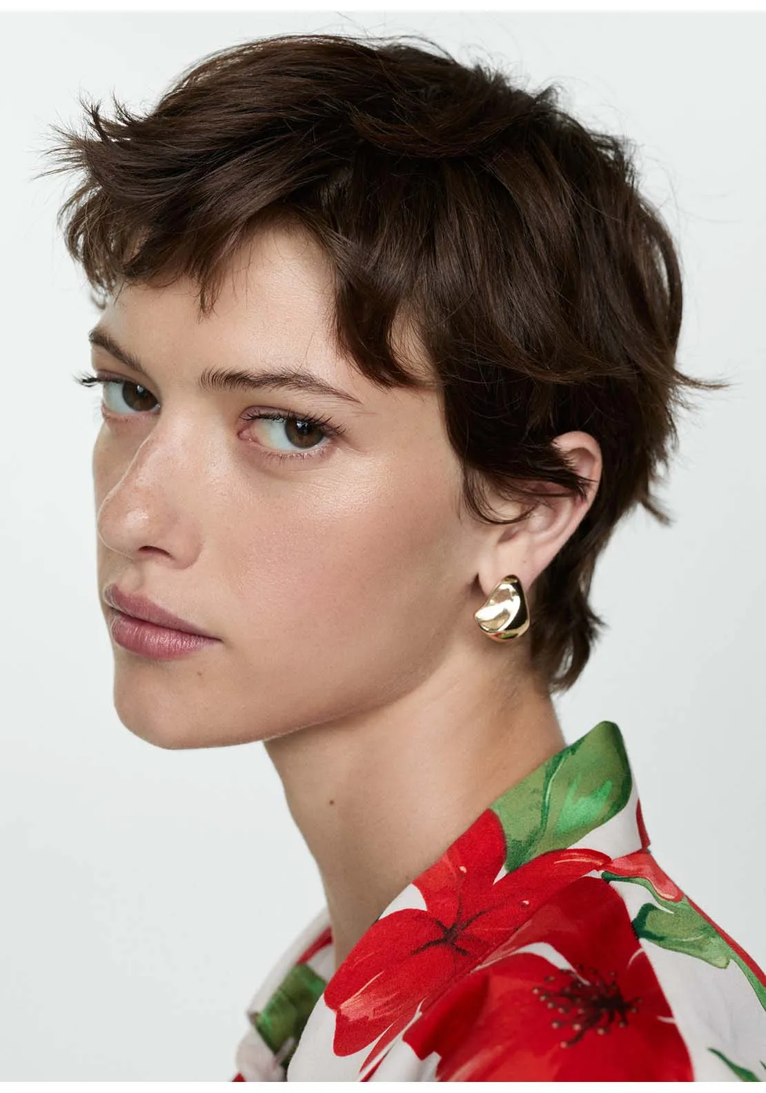 Bow printed shirt - Red