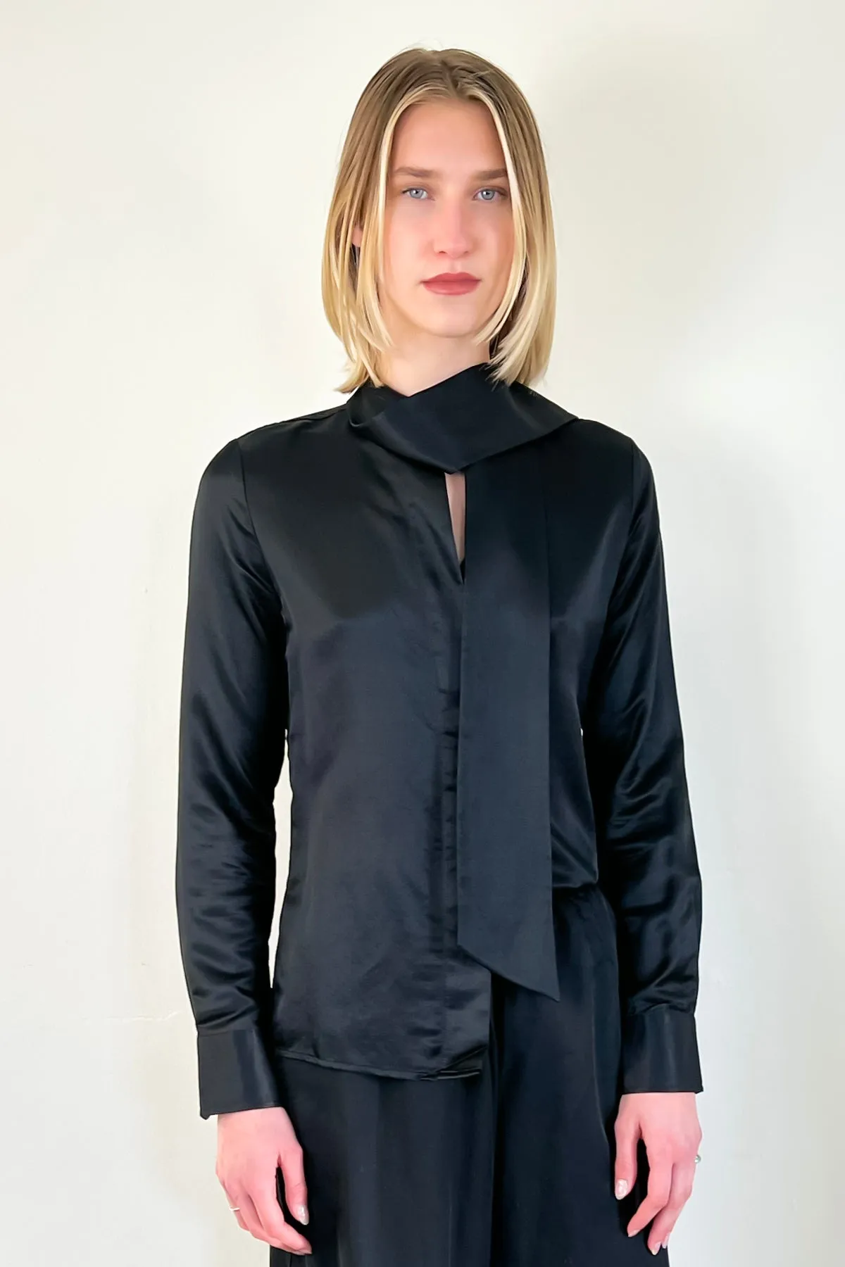 Bow Tie Blouse - Black