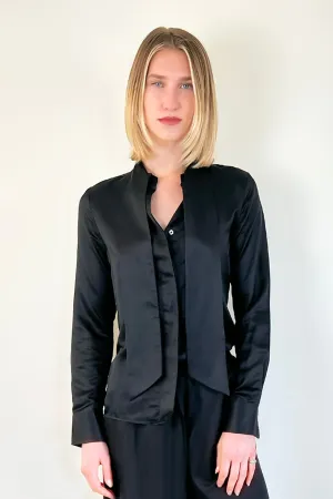 Bow Tie Blouse - Black